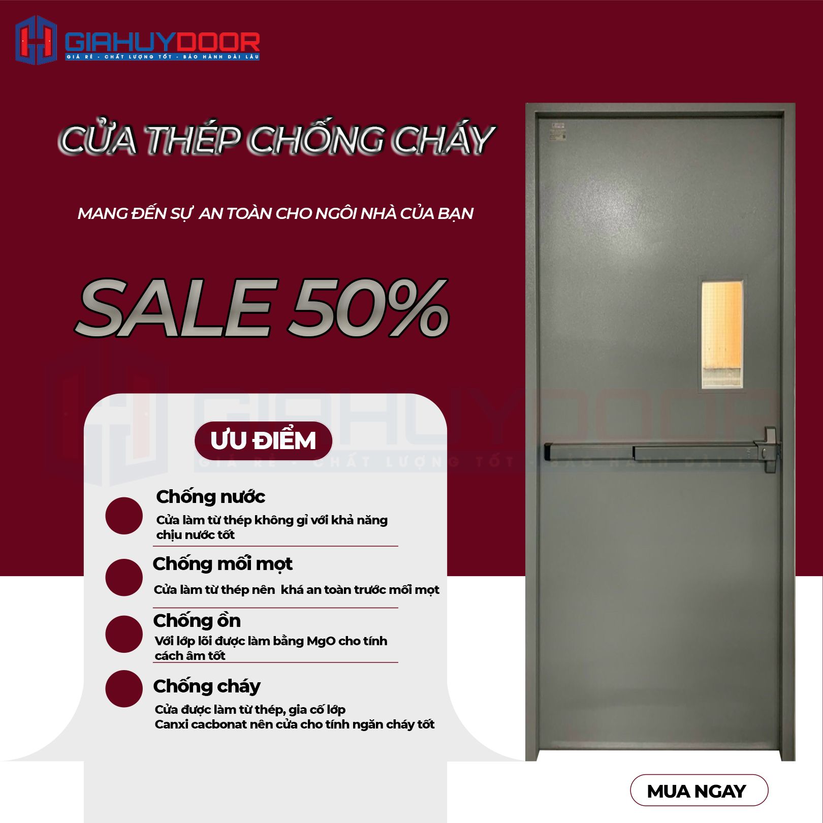 KHÁM PHÁ ƯU ĐIỂM CỦA CỬA CHỐNG CHÁY GIAHUYDOOR